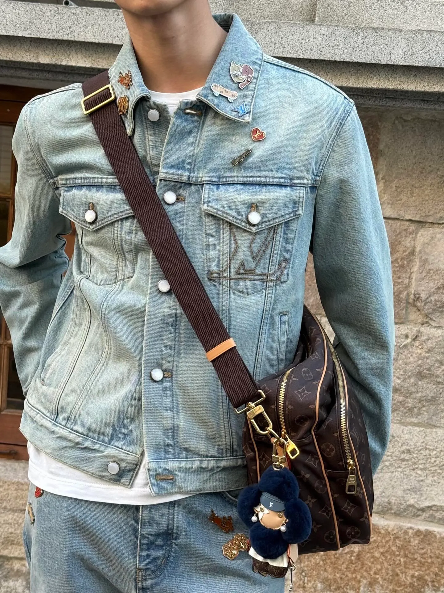 Louis Vuitton/Louis Vuitton hardware leather skateboard jeans